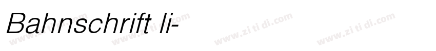 Bahnschrift li字体转换
